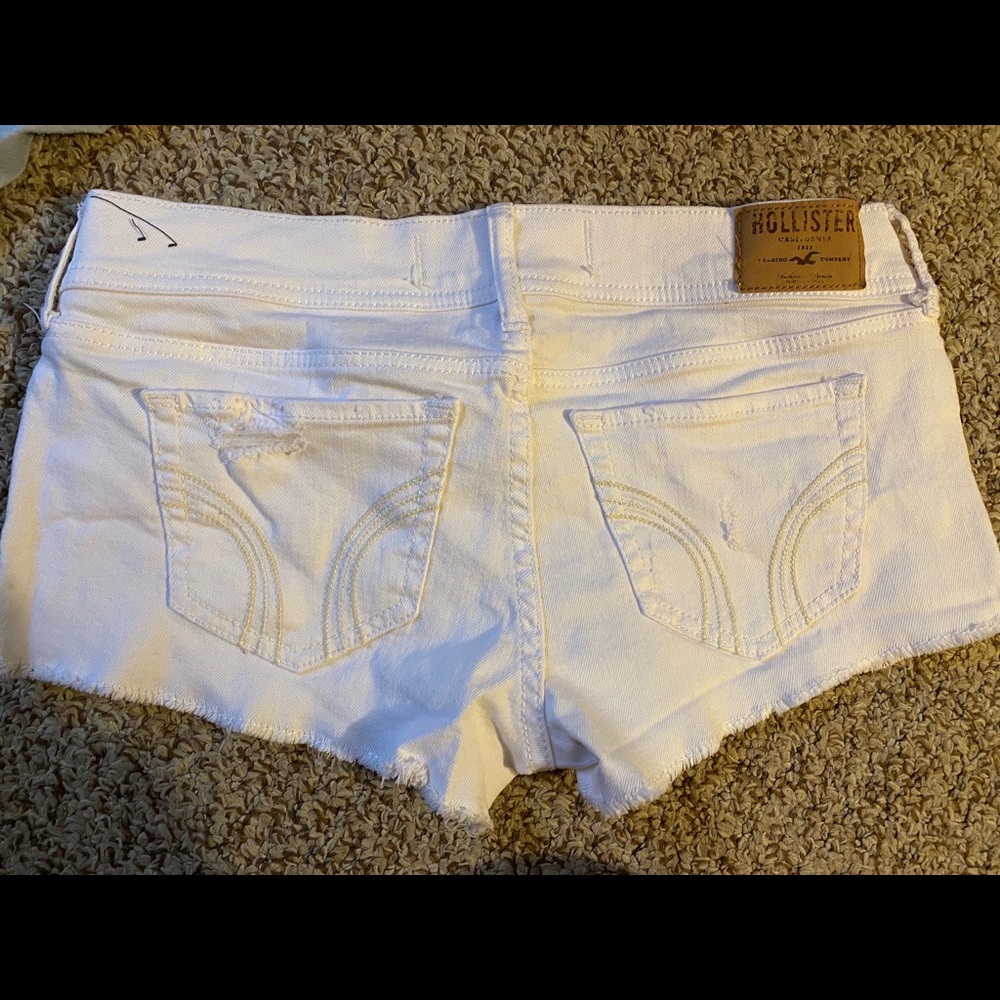 White shortie shorts